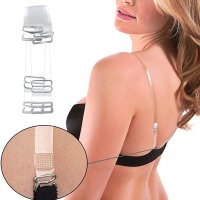 1Pair Summer Clear Bra Strap Silicone Bra Accessories Bra Shoulder Strap Women Adjustable Transparent Hook Invisible Straps