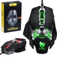 T-Wolf V10 Professional Gaming Mouse RGB Backlit 7 Buttons Ergonomic Design USB Wired