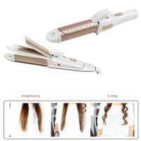 Geemy GM-2961/ 2 In 1 Professional Portable Hair Straightener And Curling Iron