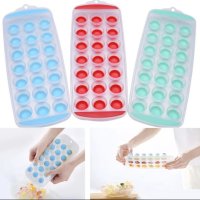 1 PCS Silicon Ice Cube Tray with Lid Soft Bottom Ice 21 Box silicone Self