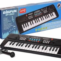 TechSpark Bigfun BF-430A1 37 Keys Musical Electronic Keyboard Piano Organ with Microphone Mic Synthesizer (Black)