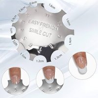 C-Shade Easy French Smile Line Nail Art Manicure Edge Trimmer Nail Cutter Acrylic Tool with 11 Sizes