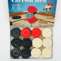 SULIDA WOODEN CARROM MEN Carrom Coins Men Set for Carrom Board Carrom Coins