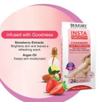 DR.RASHEL Insta Smooth Aloe Vera Wax Strip Painless Pack for Face & Body Stick Peal Reveal Strips  (24 Strips)