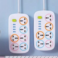 1Pcs Power Universal Socket Extension Cord With 6 Outlet and 4 USB Ports