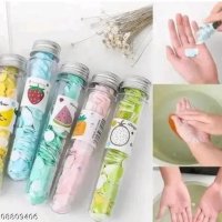 1x Colorful Tube Shape Paper Soap with Fragrance
