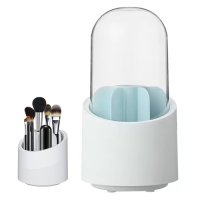 360′ Rotary Cosmetic Brush Storage Bucket