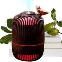 Birdcage Shape Mist Humidifier - Mist Air Humidifier with Colorful Light, Quiet Desk Air Humidifier for Nightstand, Home, Bedroom, Travel