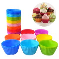 Silicone Cup cake Mold – Reusable – 24 pcs  Cake Silicon Mold 
