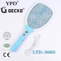 Rechargeable Mosquito Racket GECKO LTD-306D Mosquito Fly Insect Killer Bat Torch(6 Month Waranty)