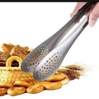 Heavy Duty Food tong Kitchen tong Portable Stainless Steel Fruit Steak Food Clip Barbecue BBQ Tongs