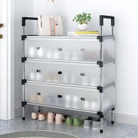 4-Tier Shoe Rack with Dustproof Cover – Space-Saving Organizer with Ventilated Diaphragm