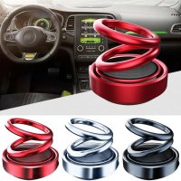 Car Aromatherapy Double Ring Rotating Suspension Car Perfume Air Freshener Solar dual-ring rotating Auto Diffuser Perfume