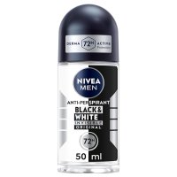 NIVEA MEN Black & White Original Anti-Perspirant Roll On (50ml), 72hr