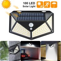 100 LED Solar Lights Outdoor Lighting Lamp Solar Powered Light Waterproof PIR Motion Sensor LED Street Light for Garden Decoration