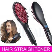 Straight Ceramic Straightening Brush, for Household