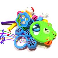 5Pcs Shaking Making Crisp Sound Hand Hammer Toy/Baby Toddler Sound Toy Bell Set For Baby/Newborn baby